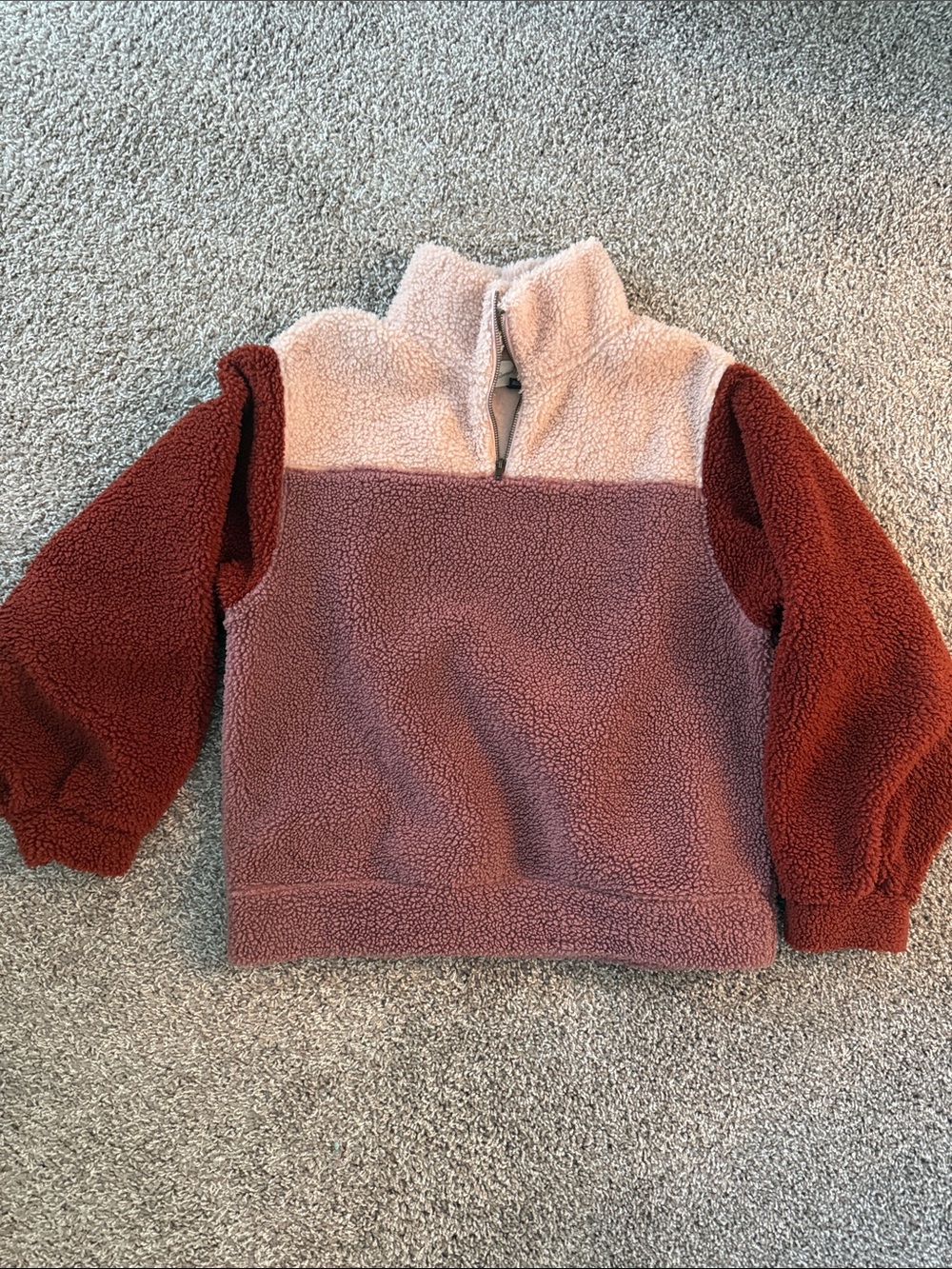 Colorblock Sherpa Pullover